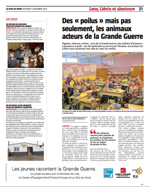 Voix du Nord Lens 05/12/14